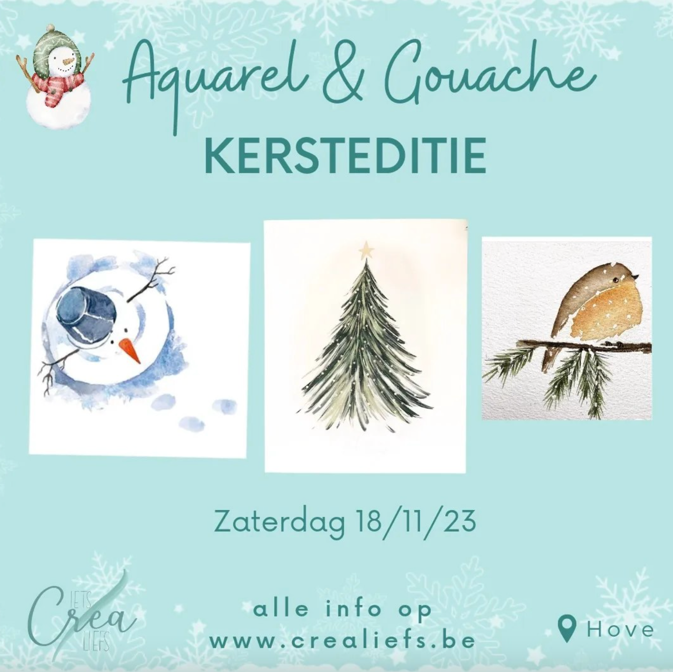18/11 Initiatiedag aquarel en gouache - kersteditie