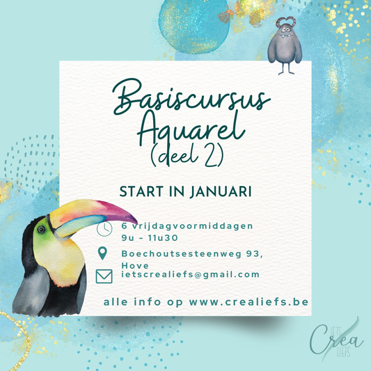 Basiscursus aquarel (vervolg)- Vanaf 9 januari